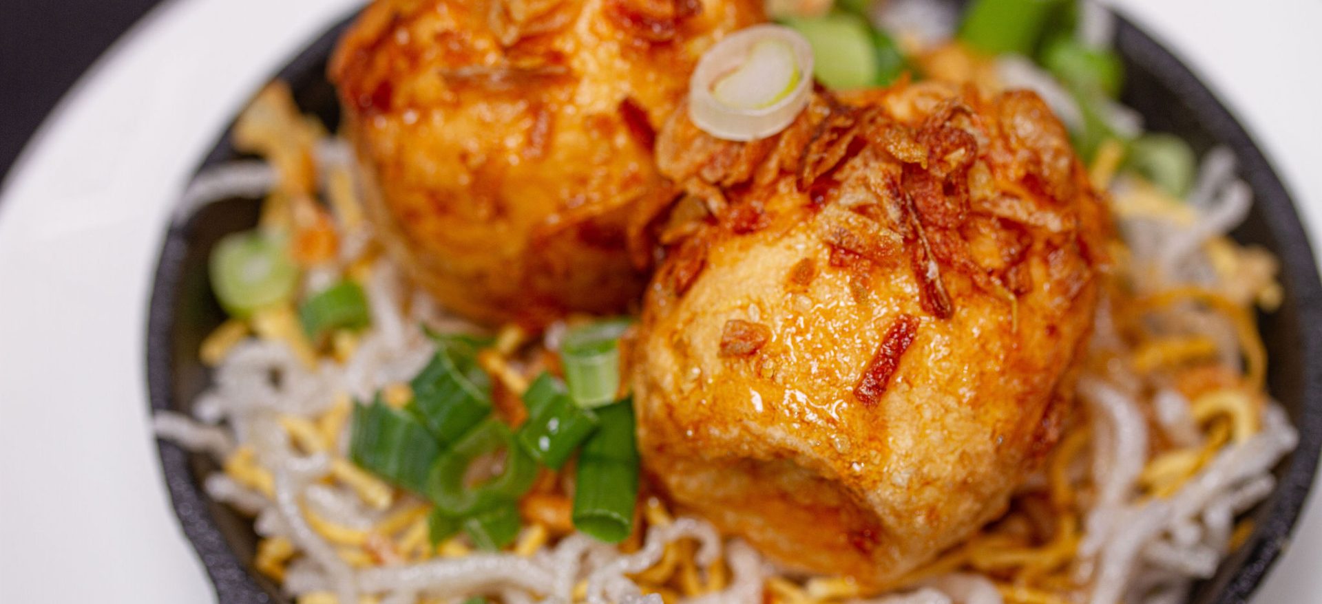 close-up thai food dish