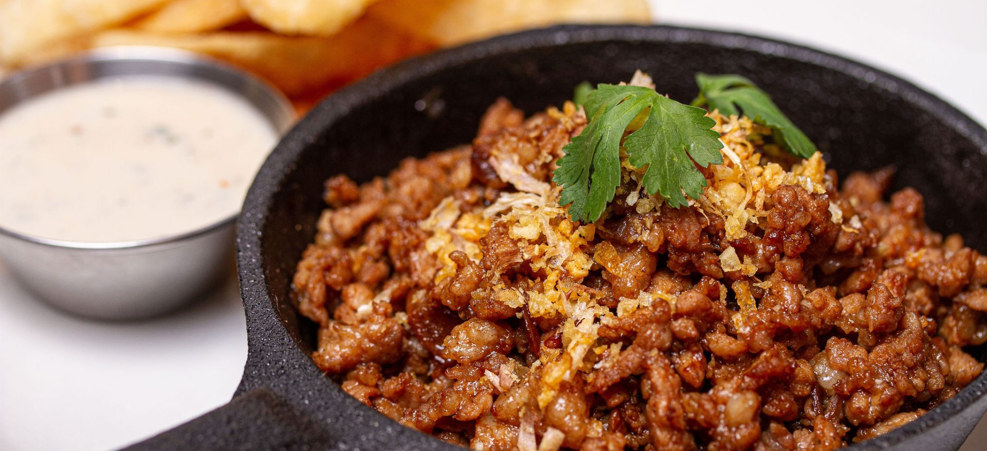 close-up thai food dish